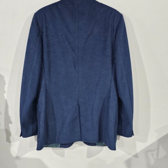 Henley Blue suede sports Blazer Blue satin interior 3 button up front - Picture 6 of 6